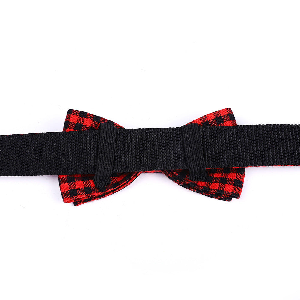 Plaid Bow Tie Collar, for dogs and cats.