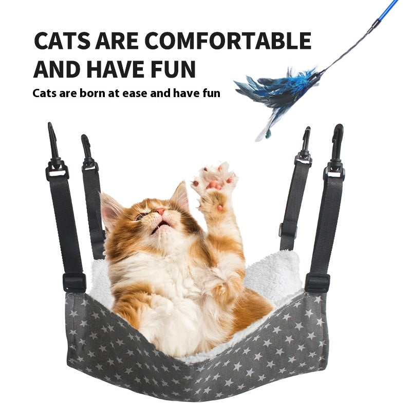 Adjustable Canvas Hammock Bed for Cats and Kittens