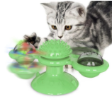 Suction Cup Spinning Windmill Scratcher Toy for Cats