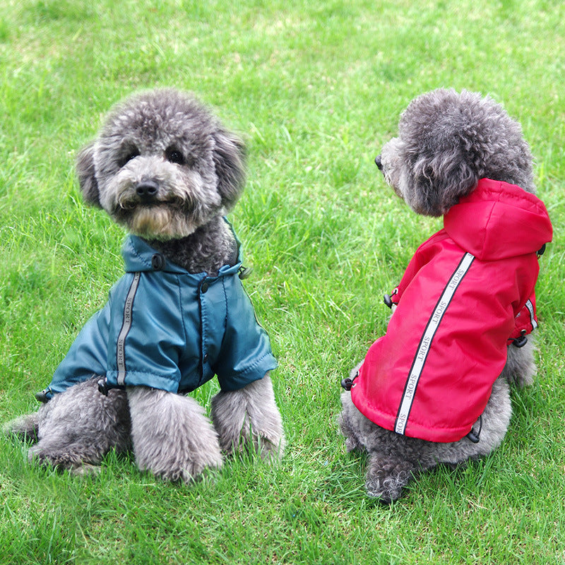 Hooded Fleece-Lined Raincoat, for dogs.