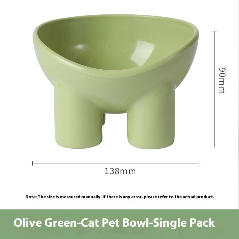 Raised Double Feeding Bowl, for cats.