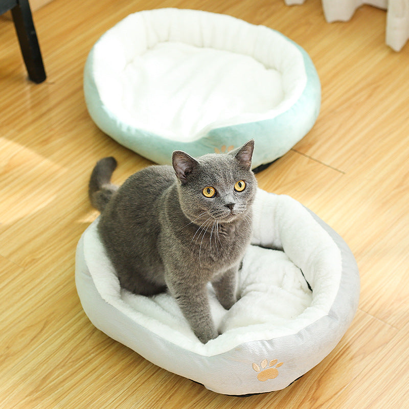 Round Removable-Cover Pet Bed, for dogs and cats.
