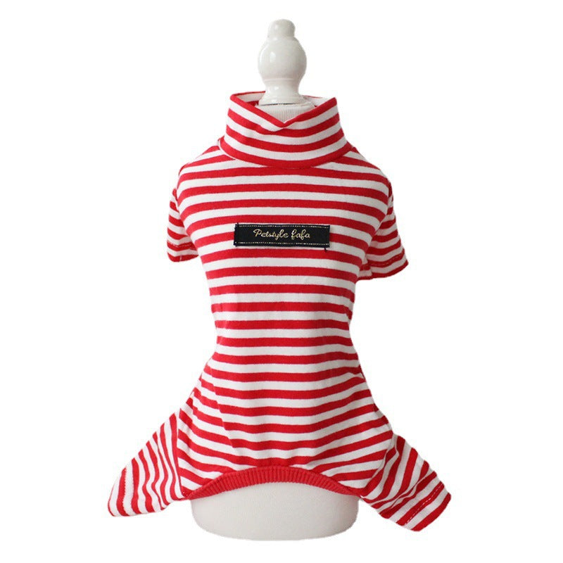 Multi-Color Striped Cotton Leggings, for dogs.