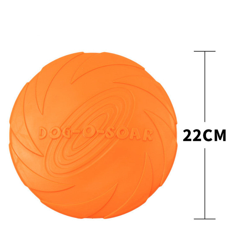 Floating Rubber Dog Frisbee for Bite-Resistant Play, for dogs.