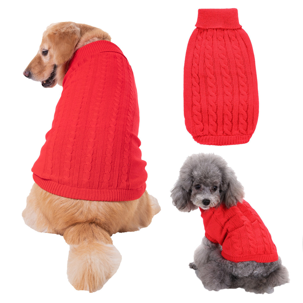 Solid Color Acrylic Sweater for Puppies and Small Dogs