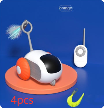 Remote Control Interactive Cat Car Toy – USB Rechargeable Self-Moving – angle view