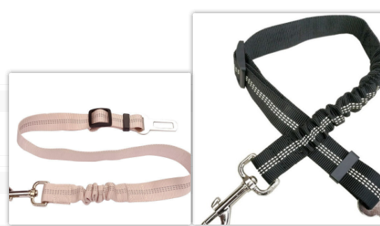 Cushioned Reflective Dog Car Seat Belt, Adjustable
