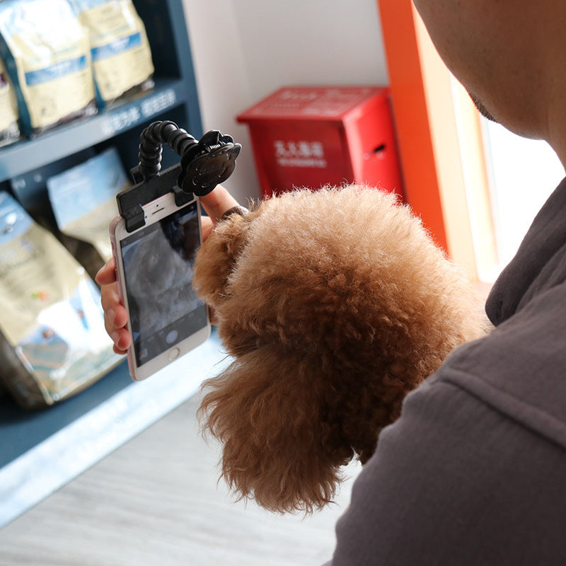 Pet Selfie Stick with Interchangeable Clip Attachments