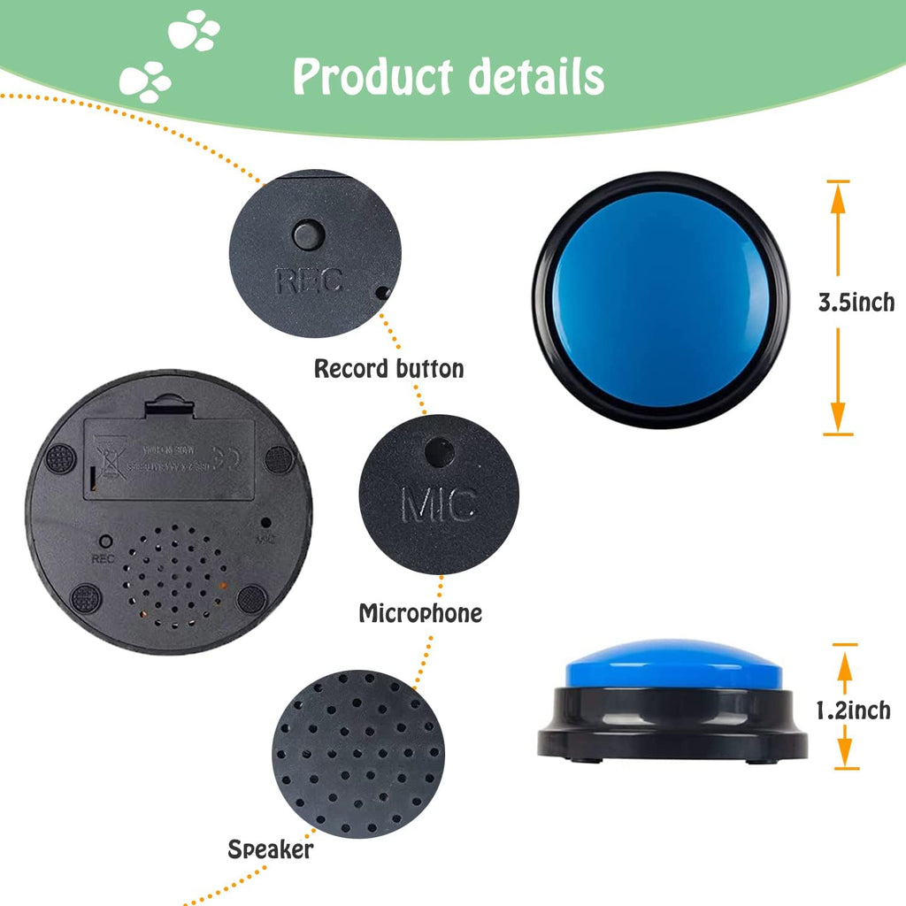 Voice-Recording Button Toy, for dogs and cats.