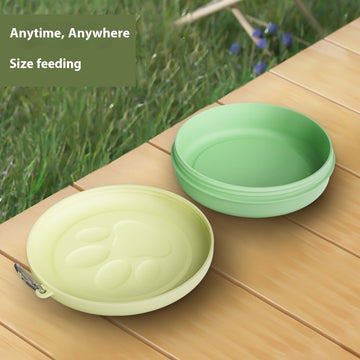 Portable Pet Food & Water Bowl – Outdoor Travel Snack Box – side view