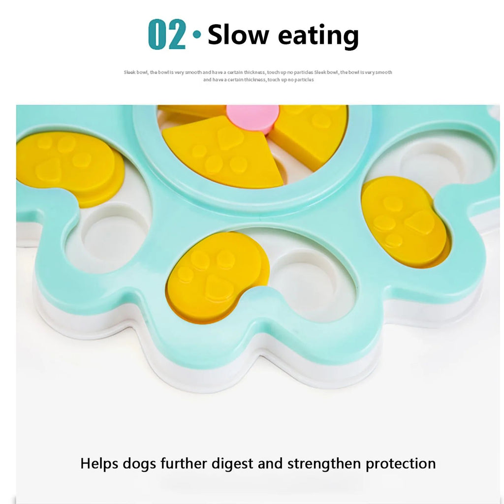 Flower-Shaped Slow Feeder Puzzle Bowl, for dogs.