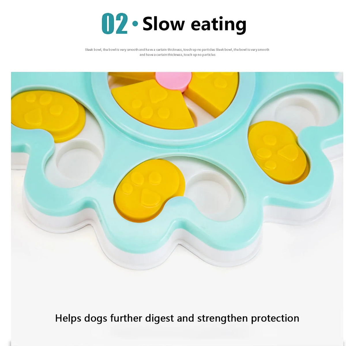 Flower-Shaped Slow Feeder Puzzle Bowl, for dogs.