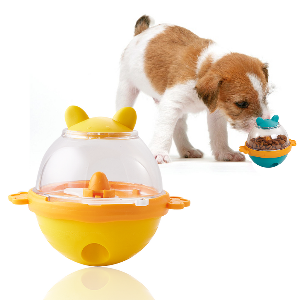 Treat Dispensing Rolling Ball, for dogs and cats.