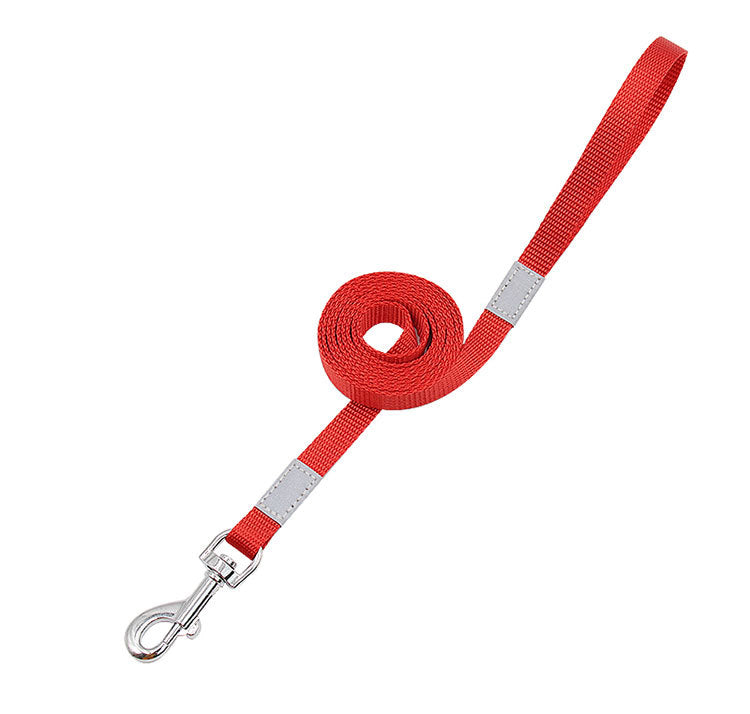 Reflective Nylon Dog Leash, 150 cm Fixed Length, for dogs.