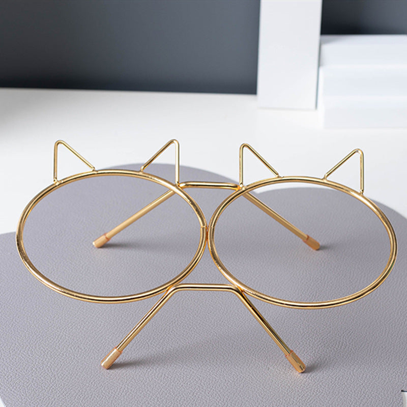 Raised Double Bowl and Stand Set, for cats.