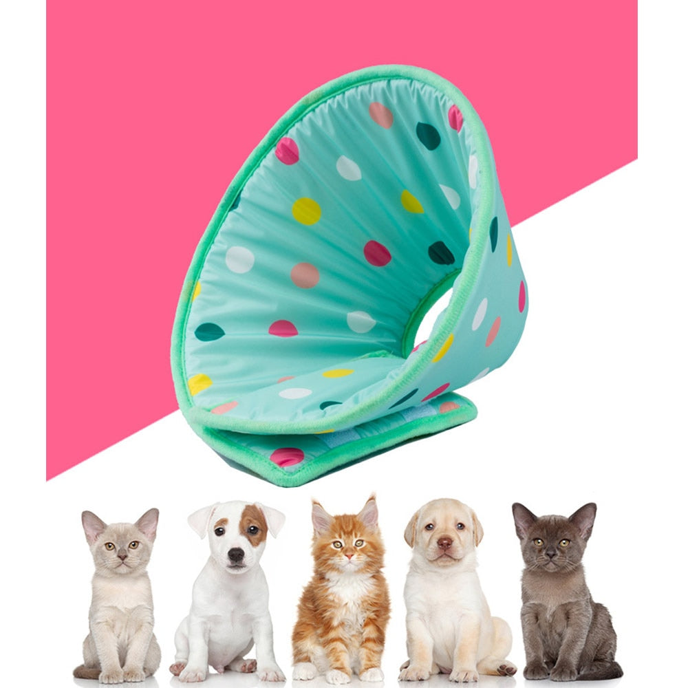 Soft Fabric Anti-Lick Recovery Collar, for dogs and cats.