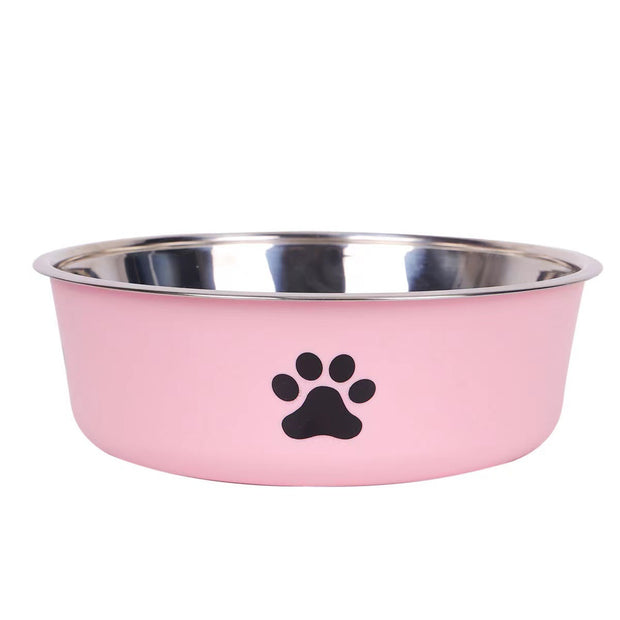 Anti-Spill Double Pet Bowl – Stainless Steel Food & Water Feeder – features