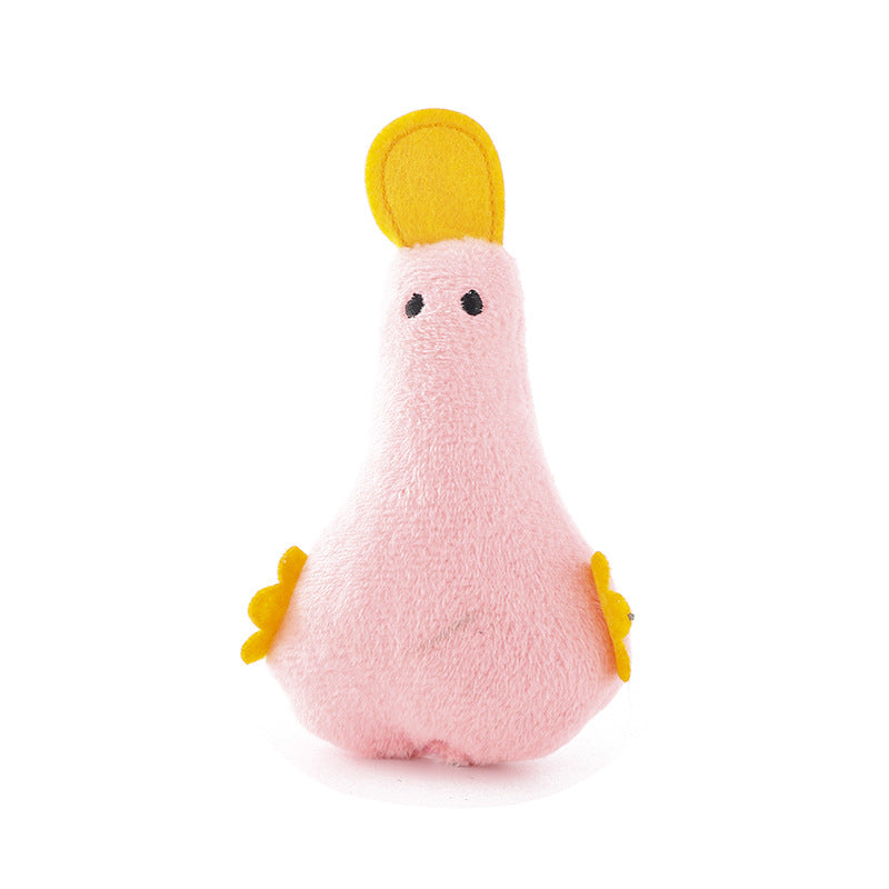 Plush Duck Squeaky Toy with Catnip, for cats and dogs.