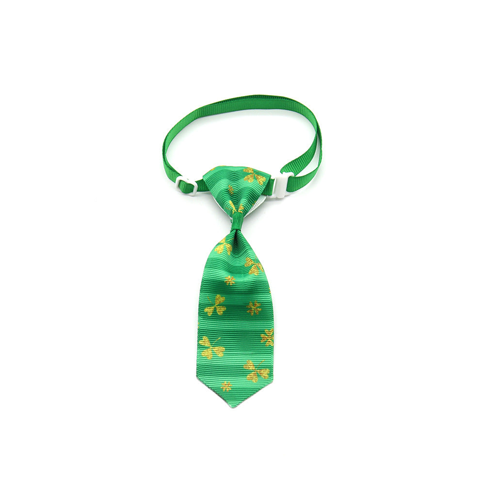 St. Patrick's Four-Leaf Clover Bow Tie, for dogs and cats.