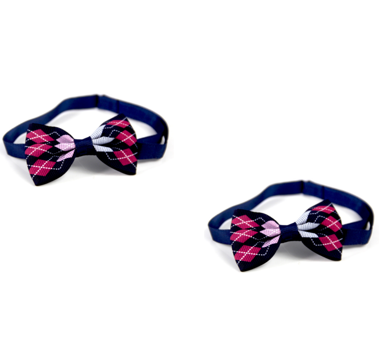 Plaid Bow Tie Collar Accessory for Dogs and Cats