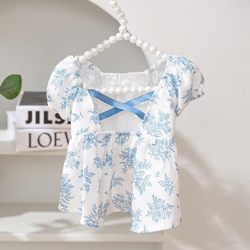 Mesh Strap Dress with Strawberry Print, for dogs.