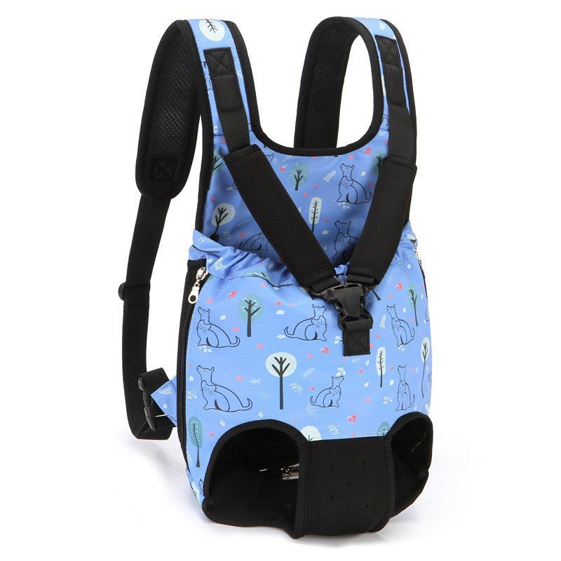 Foldable Denim Mesh Backpack, for dogs and cats.