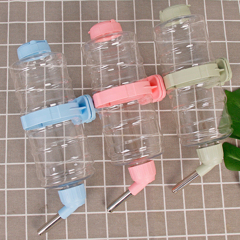 Hanging Water Bottle with Steel Faucet, for dogs and cats.
