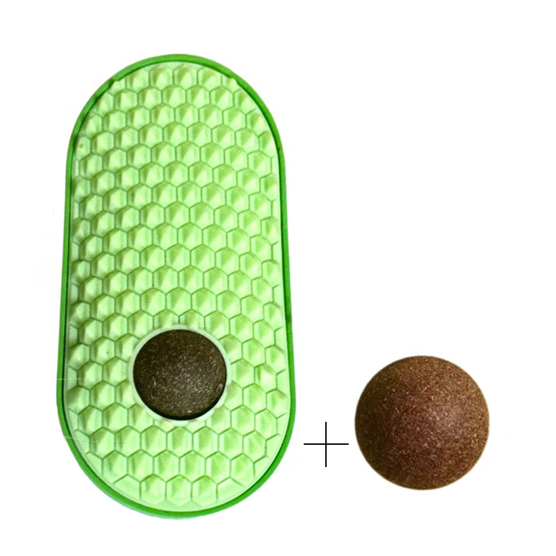 Wall-Mount Catnip Massage Ball Corner Toy, for cats.