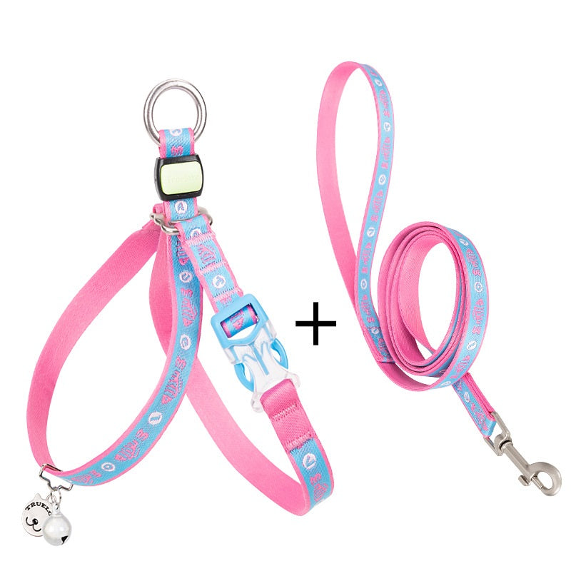 Chest Strap Leash Set with Bell for Cats and Dogs