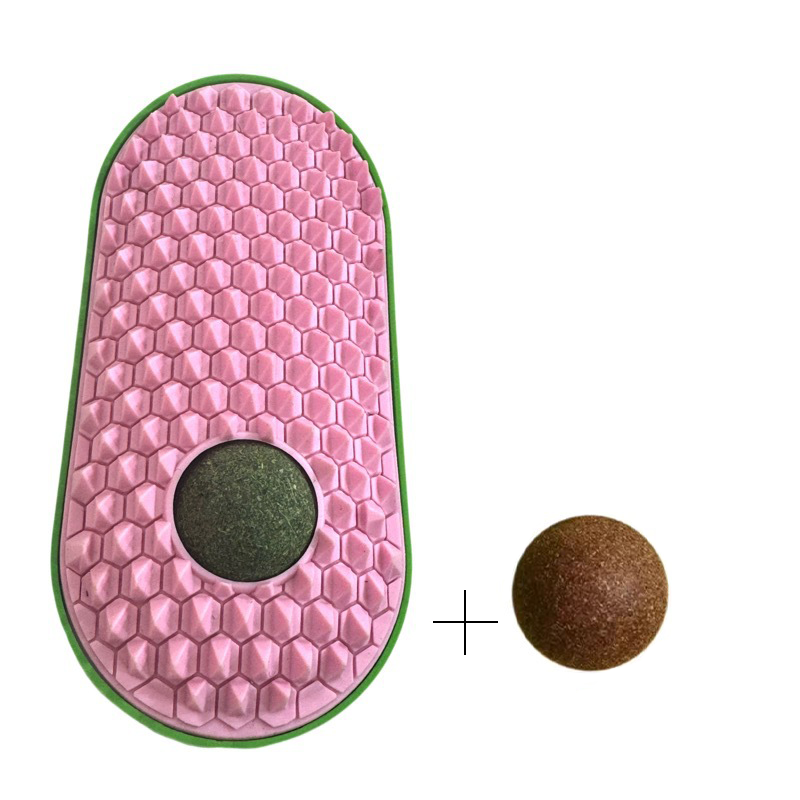 Wall-Mount Catnip Massage Ball Corner Toy, for cats.