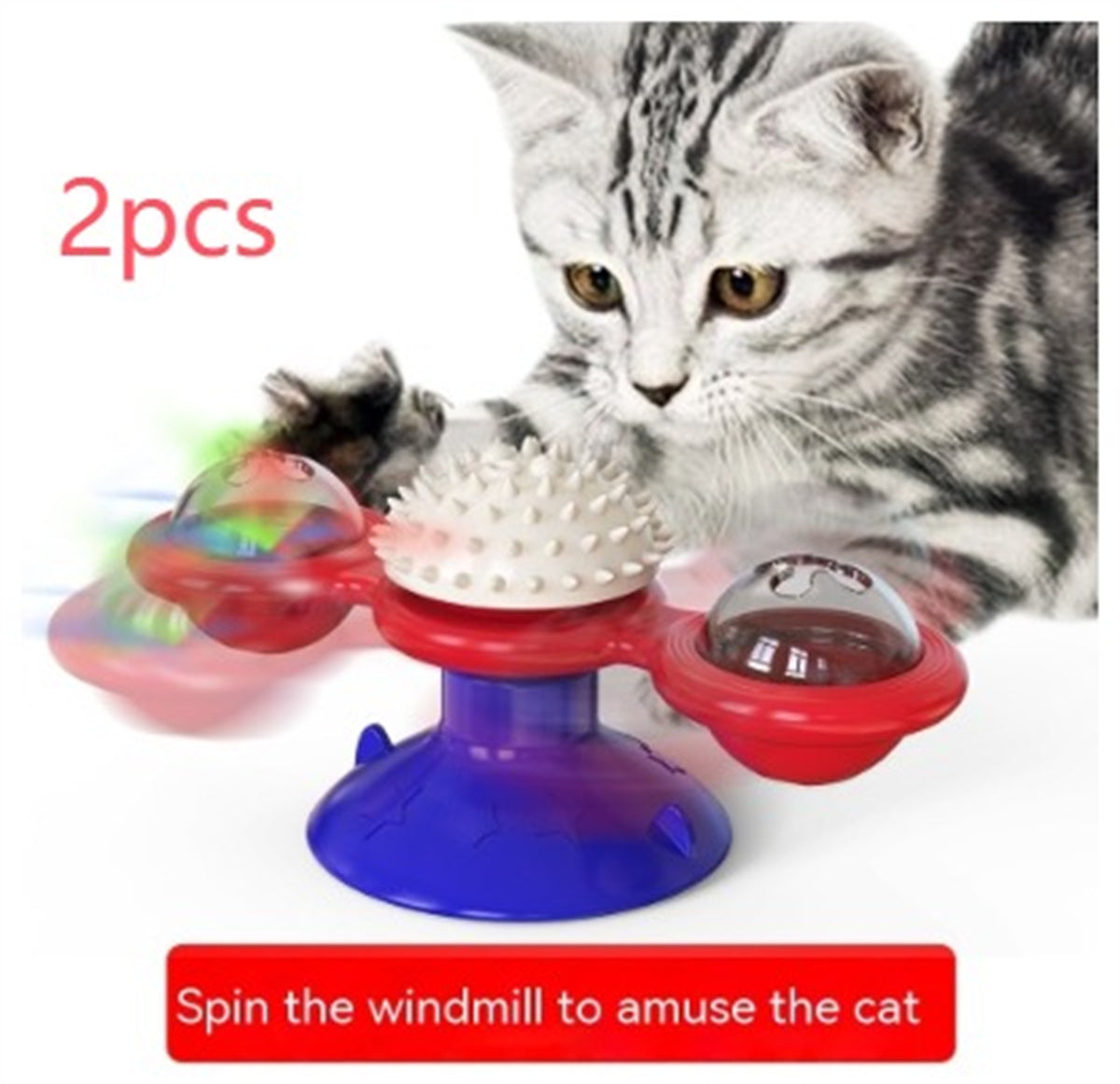 Light-Up Spinning Windmill Teaser Toy, for cats.