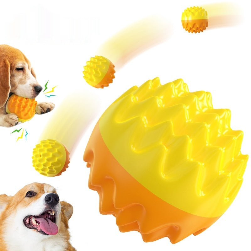 Squeaky Toothbrush Teether Ball Chew Toy, for dogs.