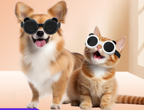 PC Sunshade Pet Goggles with Adjustable Nylon Strap, for dogs and cats.