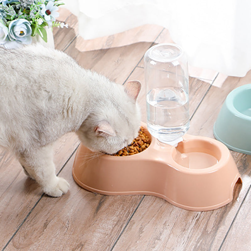 Automatic Double Bowl Pet Water and Food Feeder
