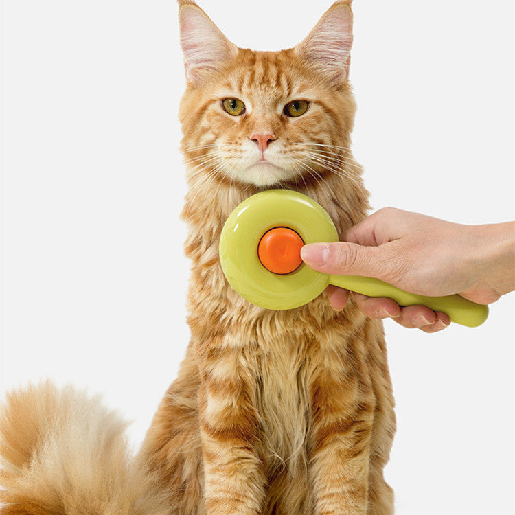 Donut-Shaped De-Shedding Comb, for cats.