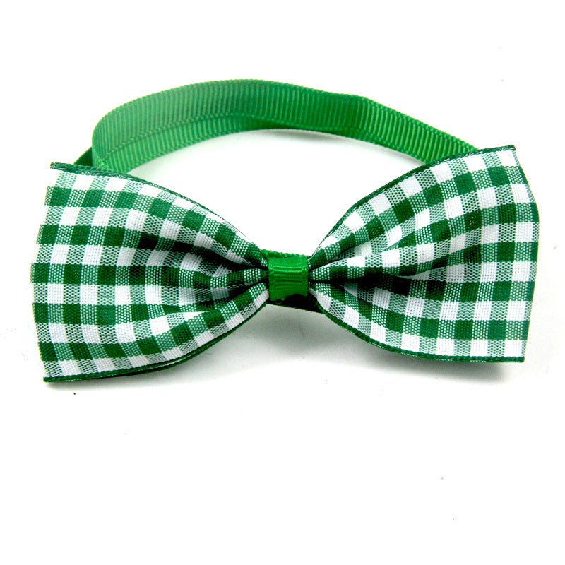 Plaid Bow Tie Collar Accessory for Dogs and Cats