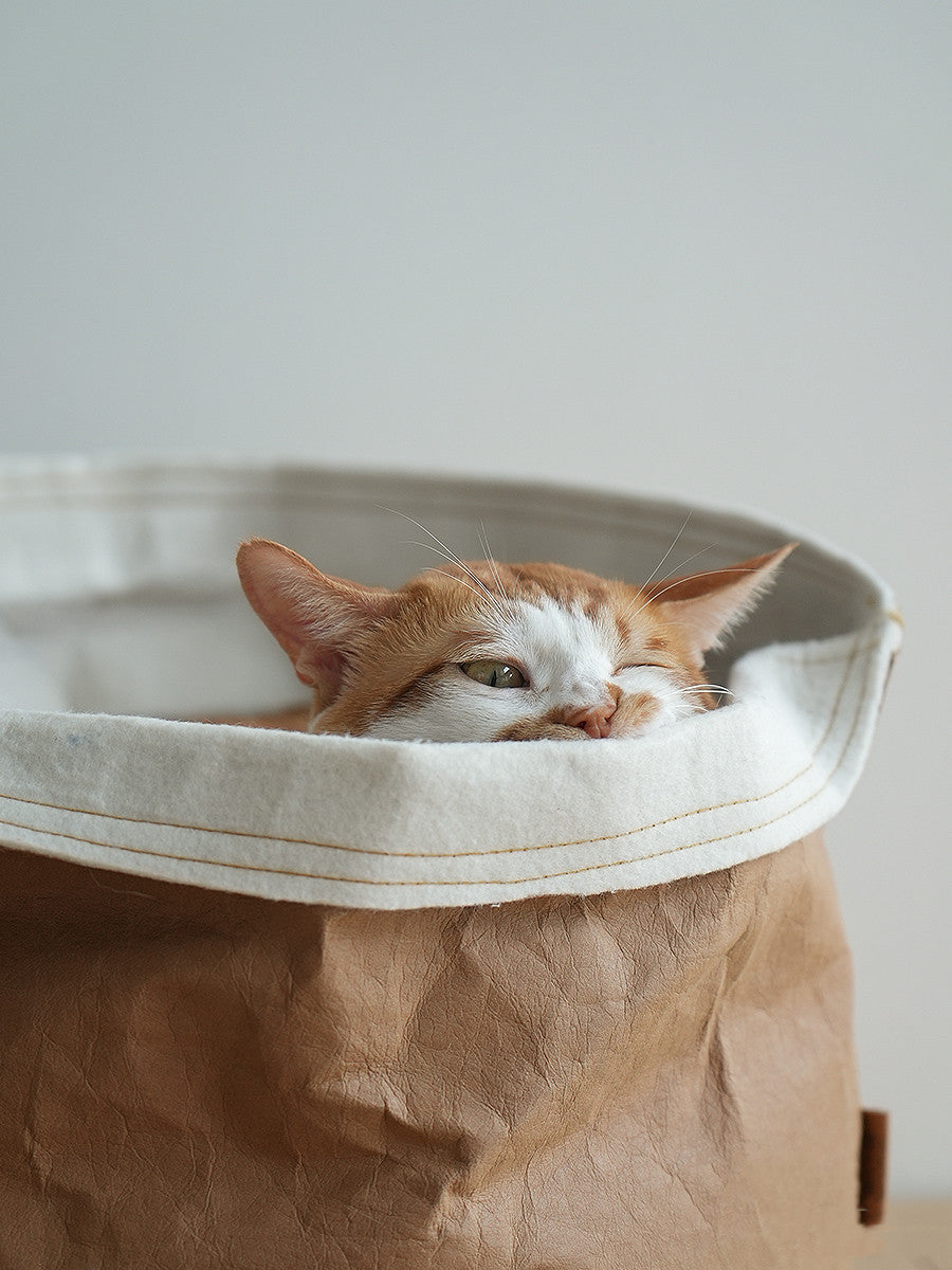 Washed Kraft Paper Pet Nest with Adjustable Height, for dogs and cats.