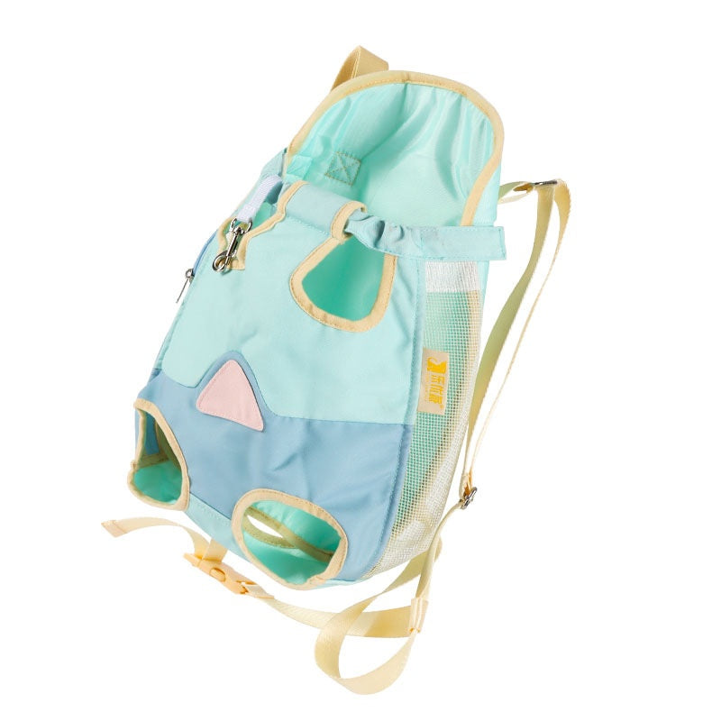 Portable Soft-Sided Front Carrier Backpack, for cats.