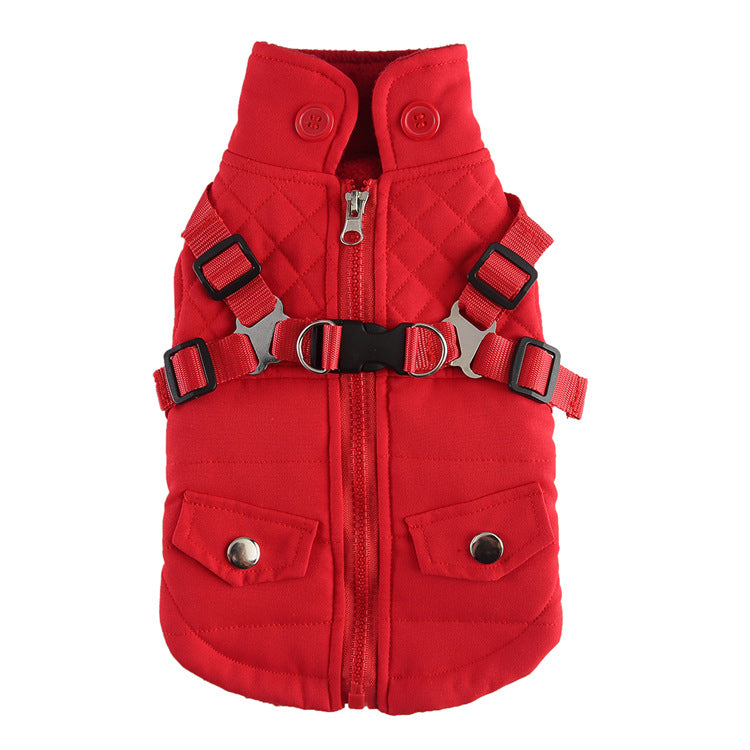 Zip-Front Polyester Chest and Back Jacket, for dogs.