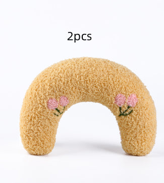 Soft U-Shaped Plush Pillow for Cats to Curl Up In
