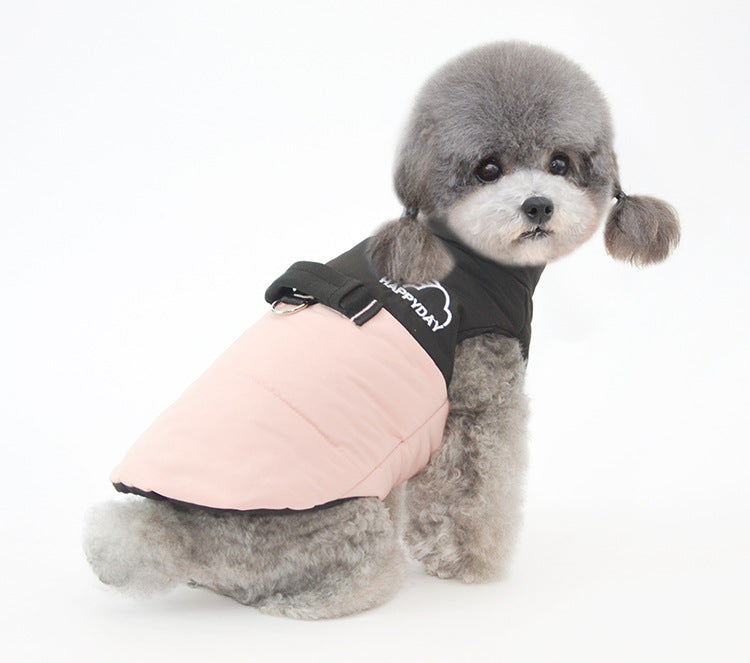 Zip-Up Cotton Padded Winter Coat, for dogs.