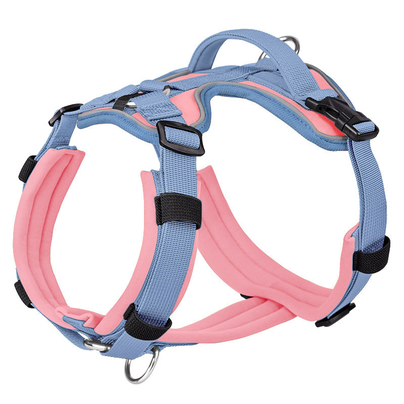 Breathable Mesh Vest Harness with Reflective Trim, for dogs.