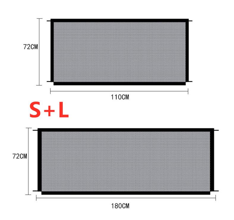 Foldable Nylon Pet Gate for Indoor Doorways and Stairs, for dogs.