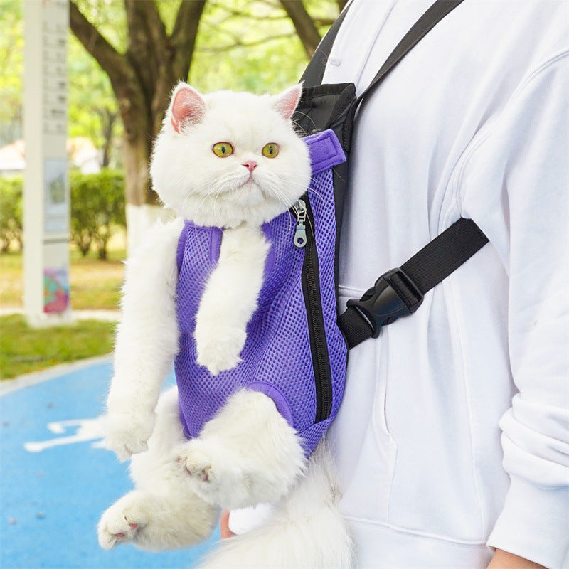 Breathable Mesh Backpack Carrier, for dogs and cats.