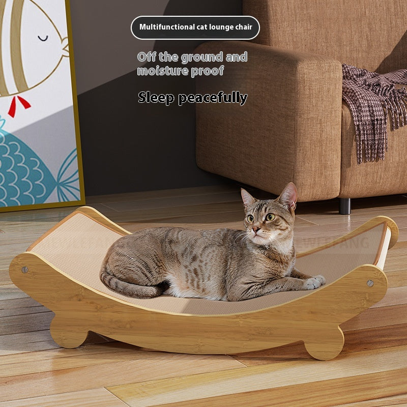 Sisal Scratch Board Recliner Lounge Bed, for cats.