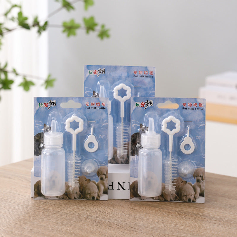 Silicone Feeding Bottle Set, for dogs and cats.