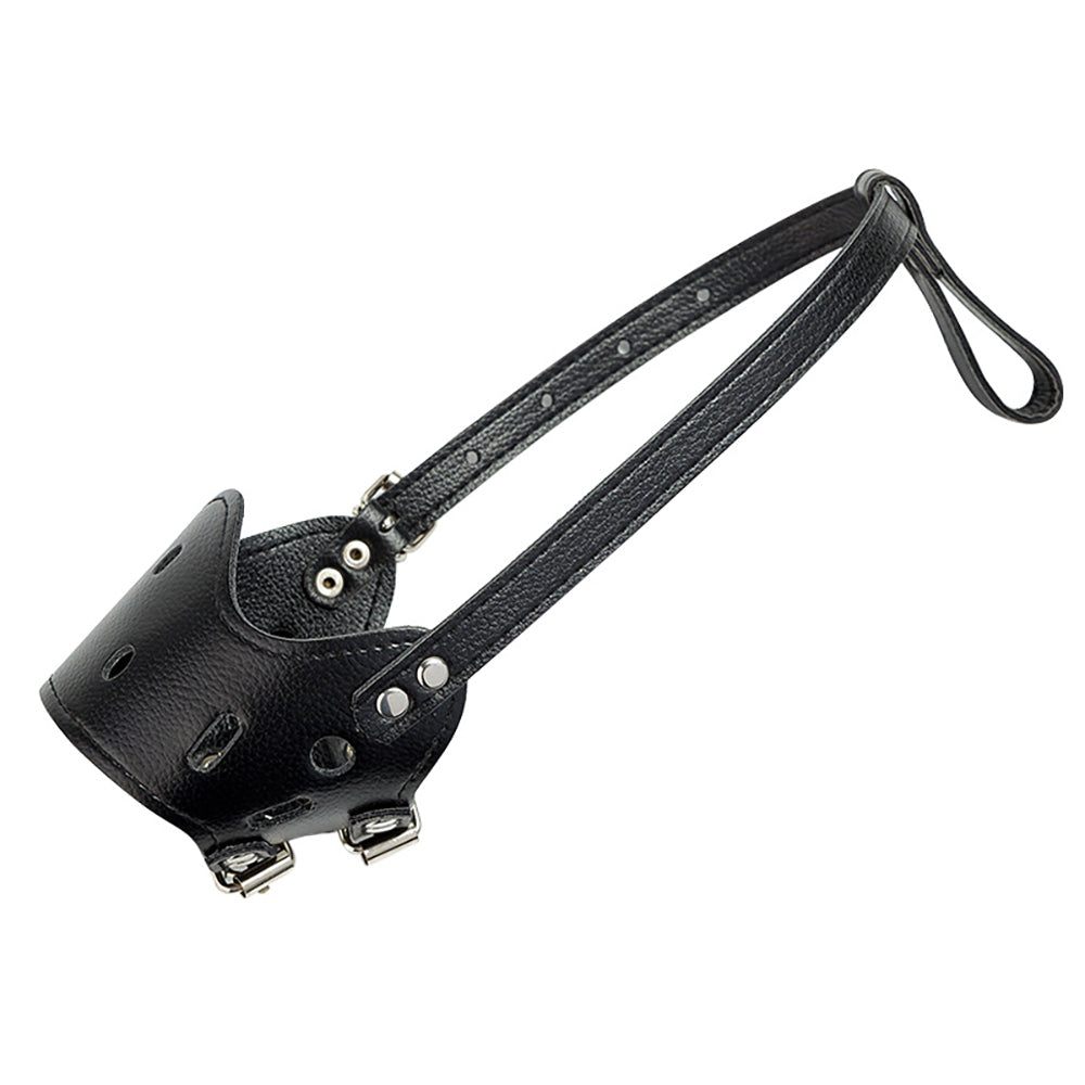 Adjustable Leather Dog Muzzle for Drinking and Panting, for dogs.