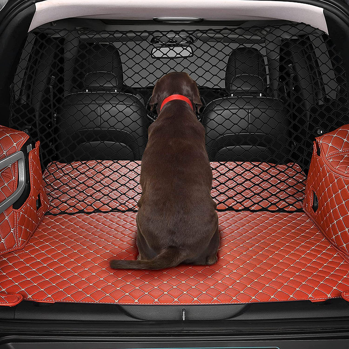 Mesh Trunk Cargo Area Isolation Net Barrier for Dogs