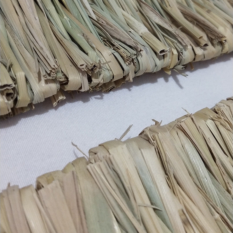Natural Chew-Resistant Woven Straw Mat for Pets