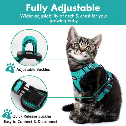 Reflective Mesh Vest Harness, for cats and dogs.